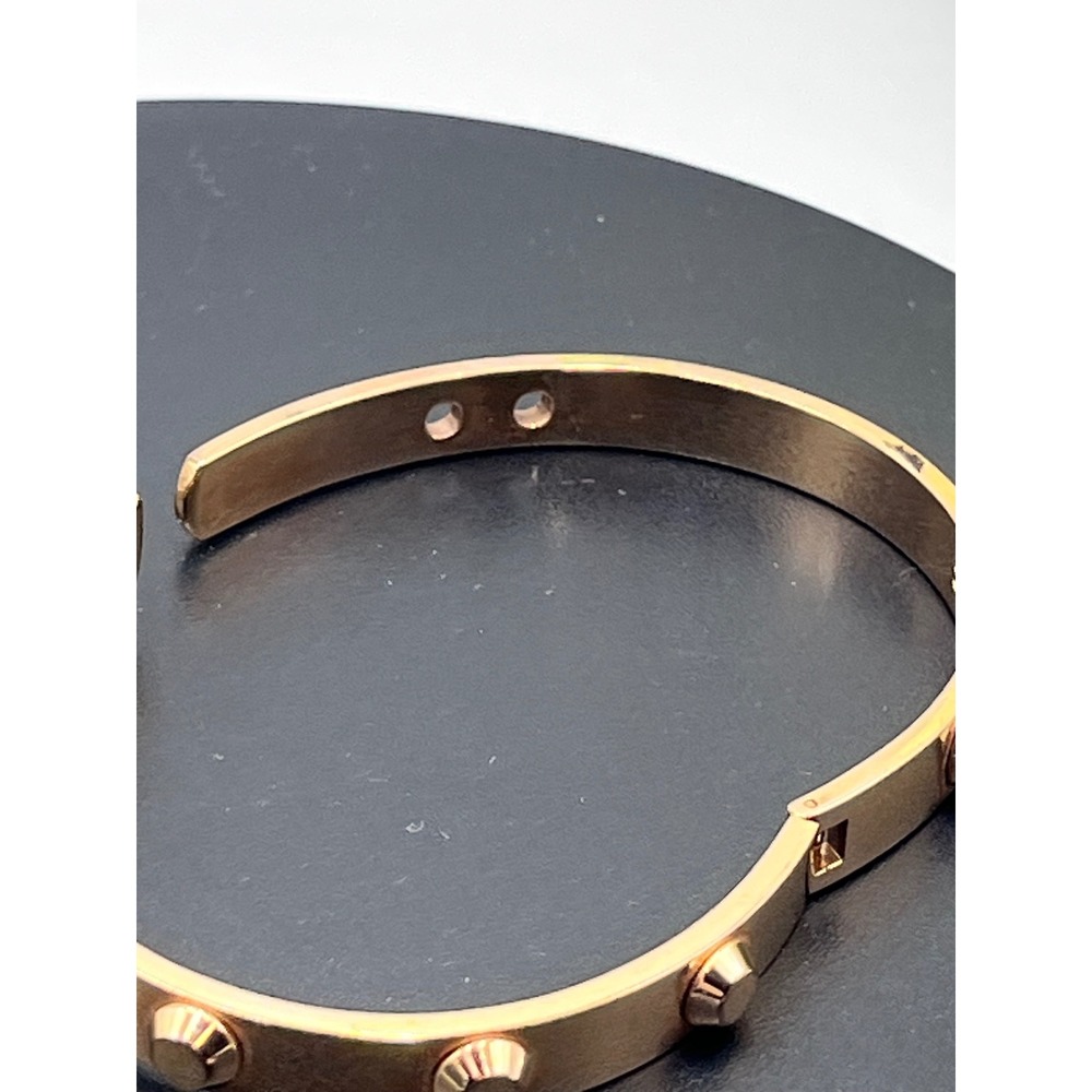 Michael Kors Designer Astor Rose Gold Buckle Closure Bangle Bracelet - Picture 8 of 16